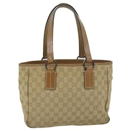 Gucci-GUCCI GG Lona Tote Bag Bege 113019 auth 61850-Bege