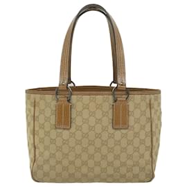 Gucci-GUCCI GG Lona Tote Bag Bege 113019 auth 61850-Bege