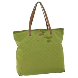 Gucci-GUCCI GG Canvas Tote Bag Green 295252 auth 60789-Green