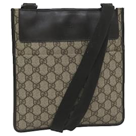 Gucci-GUCCI GG Supreme Shoulder Bag PVC Leather Beige 27639 auth 61079-Beige