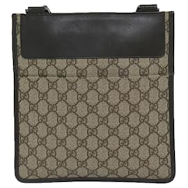 Gucci-GUCCI GG Supreme Shoulder Bag PVC Leather Beige 27639 auth 61079-Beige
