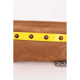 Lanvin-Pochette en daim-Marron