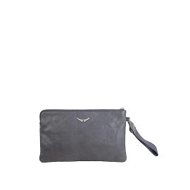 Zadig & Voltaire Leather Clutch Bag Black