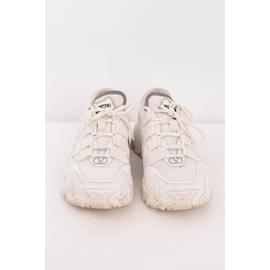 Valentino-Leather sneakers-White