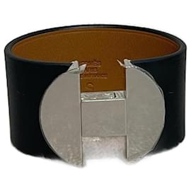 Hermès-HERMES  Bracelets T.  leather-Black