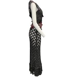 Autre Marque-Etro Black Multi Knit Maxi Dress-Black