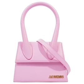 Jacquemus-Jacquemus Le Chiquito Moyen Pink Leather-Pink