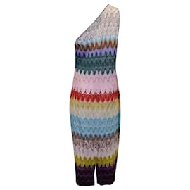 Missoni-Missoni One-Shoulder Dress in Multicolor Rayon-Multiple colors