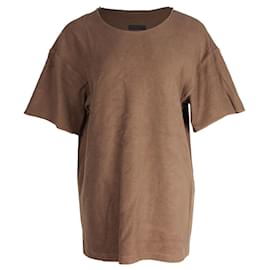 Fear of God-Fear of God Distressed-T-Shirt aus khakigrüner Baumwolle-Grün,Khaki