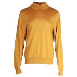 Suéter Sandro Paris com Gola Funil em Lã Amarela Amarelo