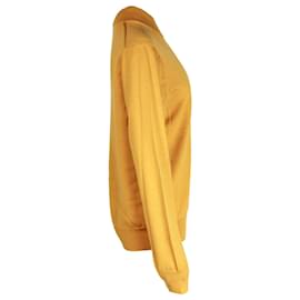 Sandro-Sandro Paris Funnel-Neck Sweater in Yellow Wool-Yellow