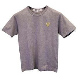 Comme Des Garcons-Camiseta Comme Des Garçons PLAY em algodão cinza-Cinza