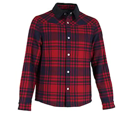 Apc-A.P.C. Paolo Plaid Jacket in Red Wool-Red