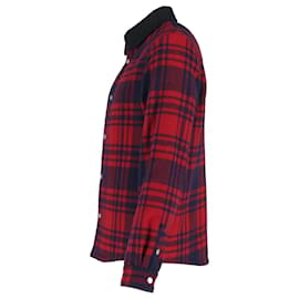 Apc-A.P.C. Paolo Plaid Jacket in Red Wool-Red