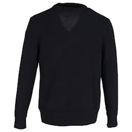 Burberry-Burberry-Logo-Pullover mit halbem Reißverschluss aus schwarzem Kaschmir-Schwarz