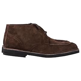 Autre Marque-Mr P. Andrew Shearling-Lined Chukka Boots in Brown Suede-Brown