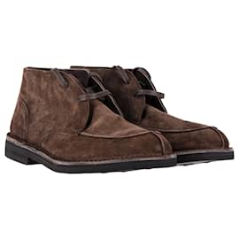 Autre Marque-Mr P. Andrew Shearling-Lined Chukka Boots in Brown Suede-Brown