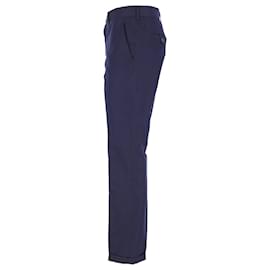 Prada-Prada Straight Leg Trousers in Navy Blue Wool-Blue,Navy blue