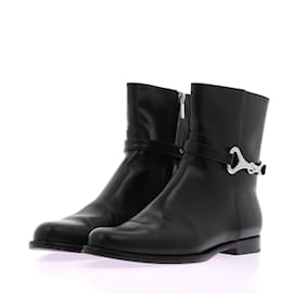 Autre Marque-NON SIGNE / UNSIGNED  Ankle boots T.eu 39 leather-Black