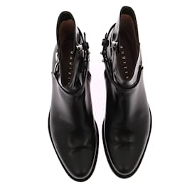 Autre Marque-NON SIGNE / UNSIGNED  Ankle boots T.eu 39 leather-Black