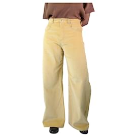 Marni-Pantalón ancho de pana amarillo - talla UK 10-Amarillo