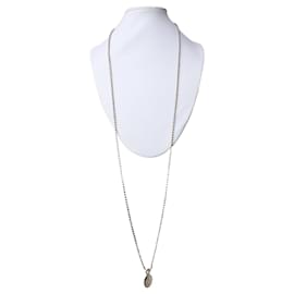 Tiffany & Co-Silberne Halskette mit ovalem Anhänger-Silber