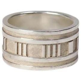 Tiffany & Co Silberner Ring mit römischen Ziffern Silber