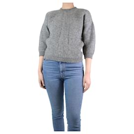 Louis Vuitton-grau 3/4 Pullover aus Wollmischung mit Ärmeln – Größe L-Grau