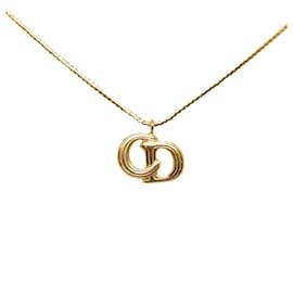 Dior-Collar con colgante con logotipo de CD dorado de Dior-Dorado