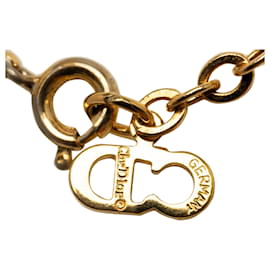 Dior-Collier pendentif logo CD doré Dior-Doré