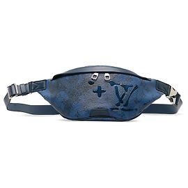 Blaue Louis Vuitton Monogram Aquagarden Discovery Bauchtasche Blau