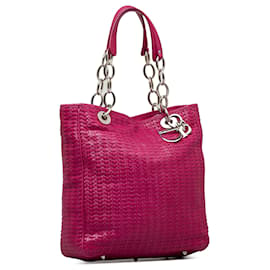 Dior-Dior Pink Woven Leather Soft Lady Dior-Pink