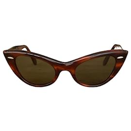 Ray-Ban-Ray Ban sunglasses made in USA 60/70s horn-Brown,Caramel