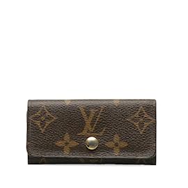 Louis Vuitton-LOUIS VUITTON Monogram Multicles 4 Porta-chaves Porta-chaves em lona M62631 Em uma boa condição-Marrom