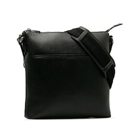 Gucci-Leather Cosmopolis Messenger Bag 394915-Black