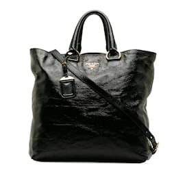 Prada-Vitello Shine Tote Bag BN1713-Black
