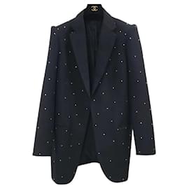 Chanel-Balenciaga Rhinestone Jacket Blazer-Black