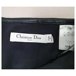 Dior-Dior leather skirt-Black