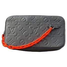 bag, Louis Vuitton uniform side pouch Black