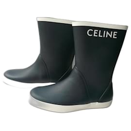 Céline-CELINE Flache Stiefeletten Les Bottes de Pont Céline neu T36-Schwarz