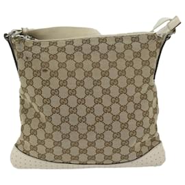 Gucci-GUCCI GG Canvas Shoulder Bag Beige 145857 auth 61246-Beige