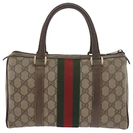 Gucci-Borsa a mano GUCCI GG Supreme Web Sherry Line Beige Rosso Verde 69 02 006 auth 60884-Rosso,Beige,Verde