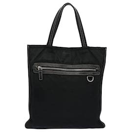 Prada-PRADA Tote Bag Nylon Black Auth yk9573-Black