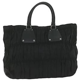 Prada-PRADA Hand Bag Nylon Black Auth bs10608-Black
