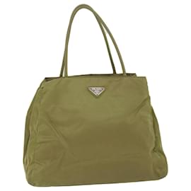 Prada-Prada Tote Bag Nylon Bege Auth 61253-Bege