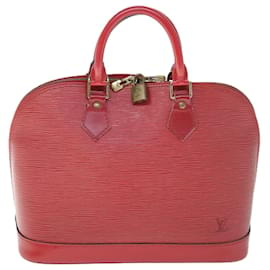 Louis Vuitton-LOUIS VUITTON Epi Alma Hand Bag Castilian Red M52147 LV Auth 60552-Other