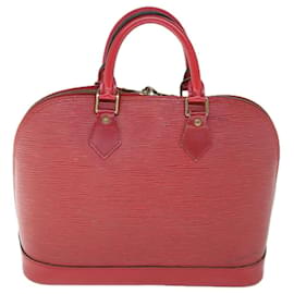 Louis Vuitton-LOUIS VUITTON Bolsa Epi Alma Vermelho Castelhano M52147 Autenticação de LV 60552-Outro