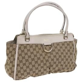 Gucci-GUCCI GG Lona Tote Bag Bege 189831 auth 61851-Bege