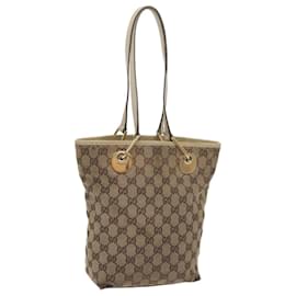 Gucci-GUCCI GG Lona Tote Bag Bege 120840 auth 61846-Bege