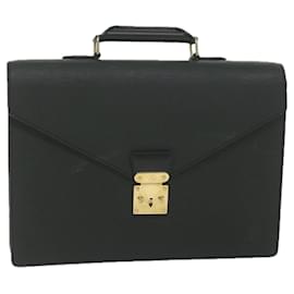 Louis Vuitton-LOUIS VUITTON Epi Serviette Conseiller Briefcase Black M54422 LV Auth ep2530-Black